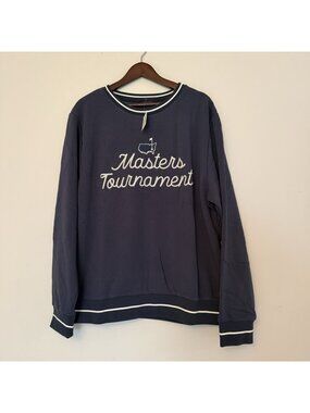 Masters Golf Sweatshirt Blue Scripted Crew 2026 New Size Large